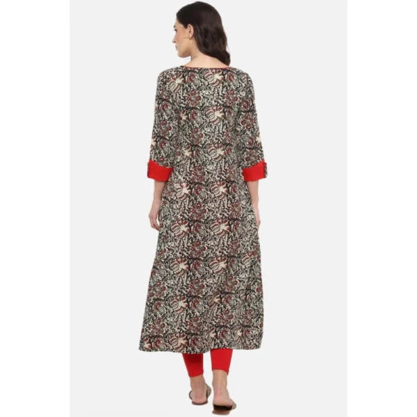 Women's Casual 3/4 th Sleeve Printed Cotton Kurti (MultiColor) - Image 2