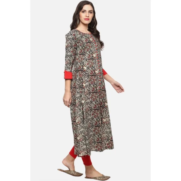 Women's Casual 3/4 th Sleeve Printed Cotton Kurti (MultiColor) - Image 3