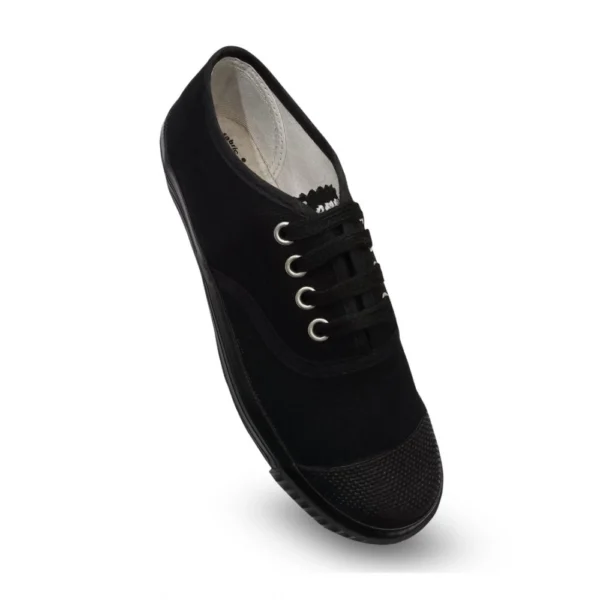 Unisex Cotton School Shoe Lace-Up (Black) - Image 2
