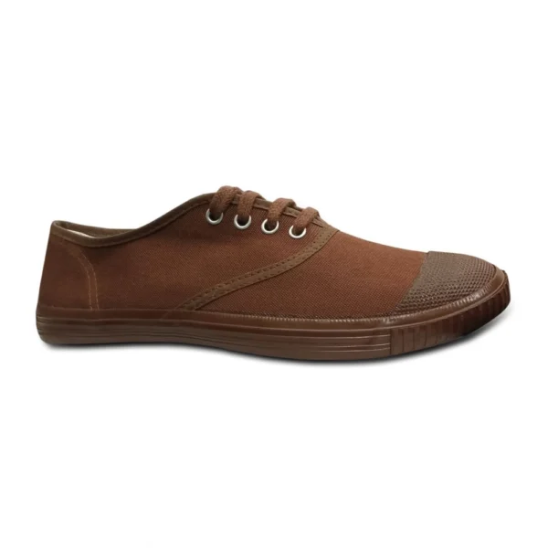 Unisex Cotton School Shoe Lace-Up (Brown) - Image 2