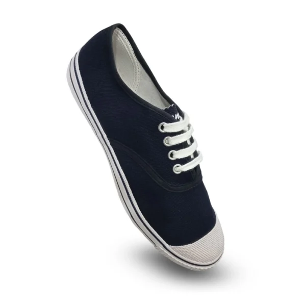 Unisex Cotton School Shoe Lace-Up (Navyblue) - Image 5