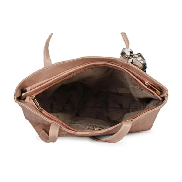 Women's Polyurethane Textured  Shoulder Bag (Peach) - Image 3