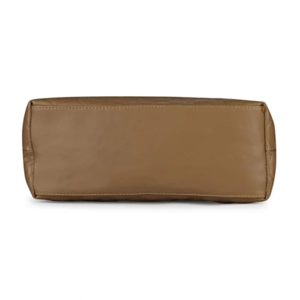 Women's Polyurethane Textured  Shoulder Bag (Light Brown) - Image 3