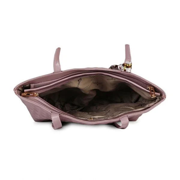Women's Polyurethane Textured  Shoulder Bag (Blush Pink) - Image 3