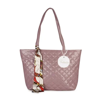 Women's Polyurethane Textured  Shoulder Bag (Blush Pink)