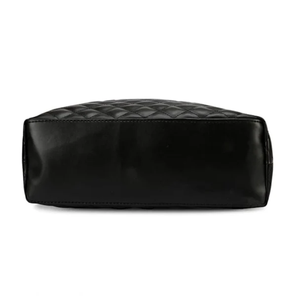 Women's Polyurethane Textured  Shoulder Bag (Black) - Image 2