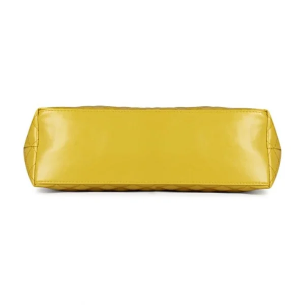 Women's Polyurethane Textured  Shoulder Bag (Yellow) - Image 3