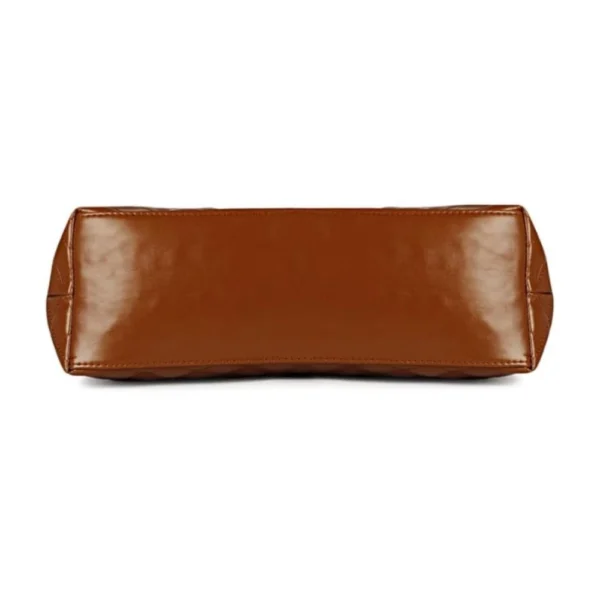 Women's Polyurethane Textured  Shoulder Bag (Dark Brown) - Image 3