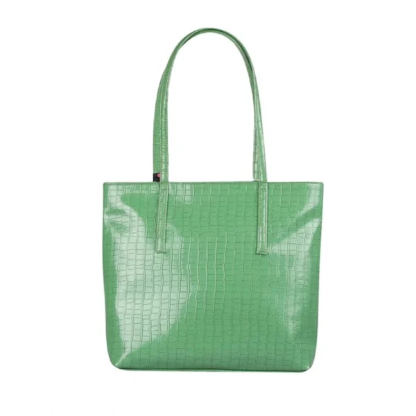Women's Polyurethane Textured, Croc Shoulder Bag (Green) - Image 3