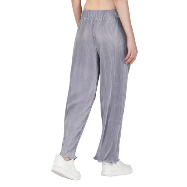 Women's Casual Cotton Blend Striped Bottomwear (Grey) - Image 3