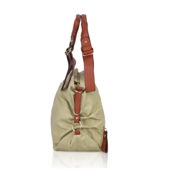Women's Faux Leather Solid Tote Bag (Green) - Image 5