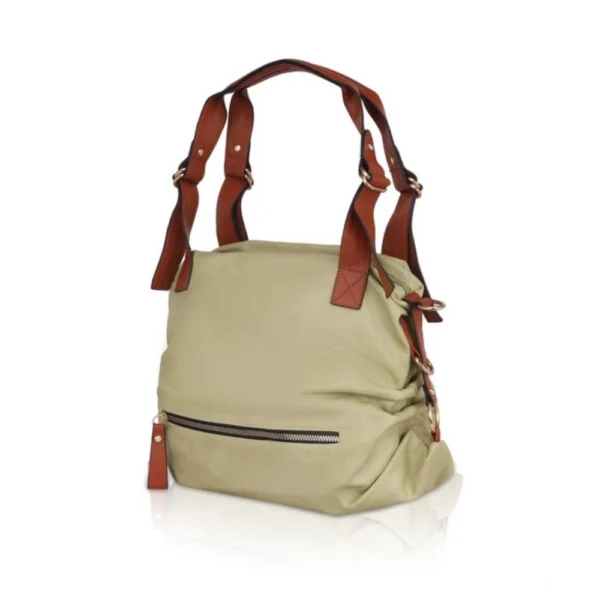 Women's Faux Leather Solid Tote Bag (Green) - Image 6