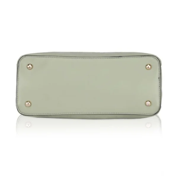 Women's Faux Leather Printed Adjustable Long Belt Handbag (Green) - Image 3