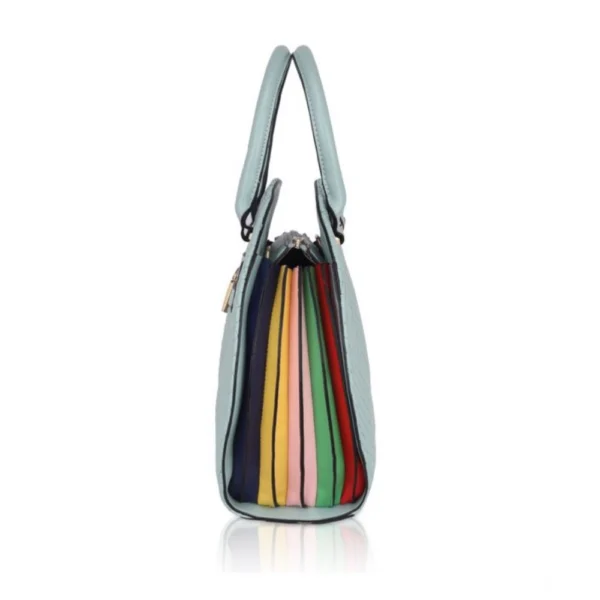 Women's Faux Leather Printed Adjustable Long Belt Handbag (Green) - Image 5