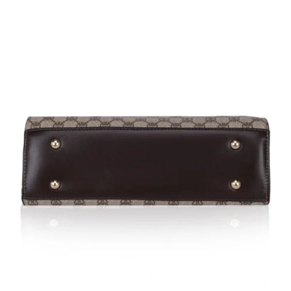 Women's Faux Leather Printed Handbag (Coffee) - Image 3
