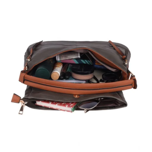 Women's Faux Leather Solid Sling Bag (Green) - Image 2