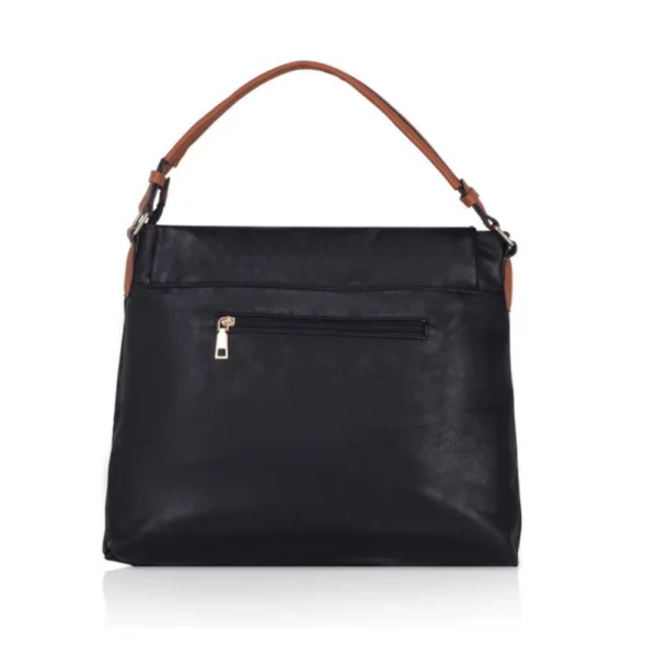 Women's Faux Leather Solid Sling Bag (Black) - Image 2