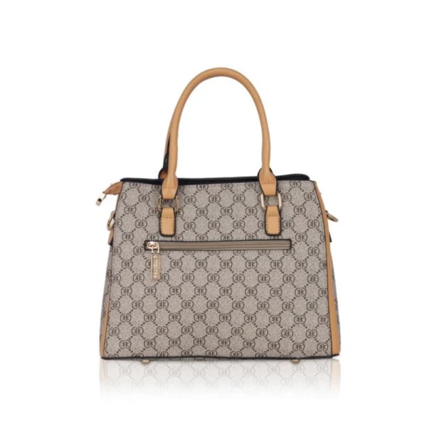 Women's Faux Leather Printed Handbag (Camel) - Image 4