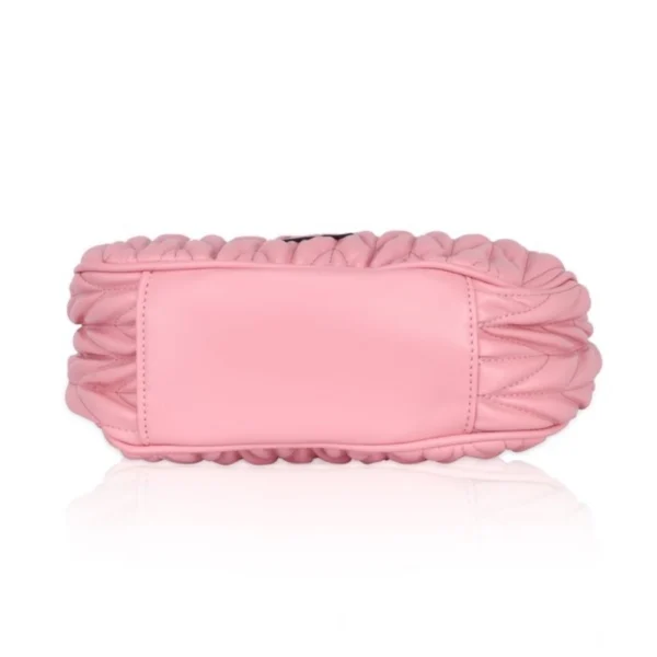 Women's Faux Leather Textured Handbag (Pink) - Image 3