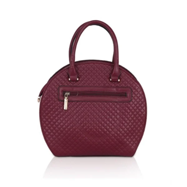 Women's Faux Leather Printed Adjustable Long Belt Handbag (Maroon) - Image 4