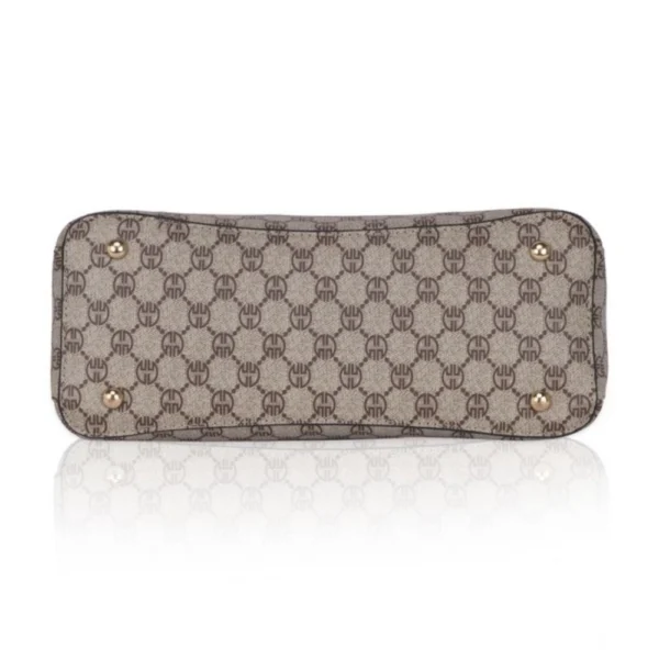 Women's Faux Leather Printed Handbag (Camel) - Image 3