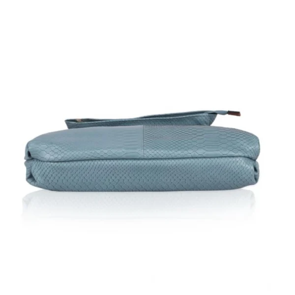 Women's Faux Leather Textured Sling Bag (Blue) - Image 3