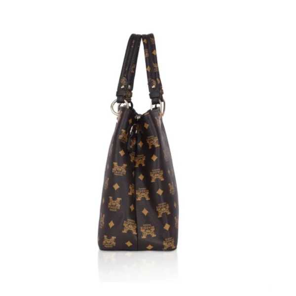 Women's Faux Leather Printed Handheld Bag (Brown ) - Image 3