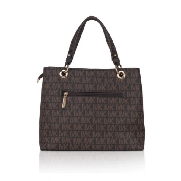 Women's Faux Leather Printed Handheld Bag (Brown) - Image 4