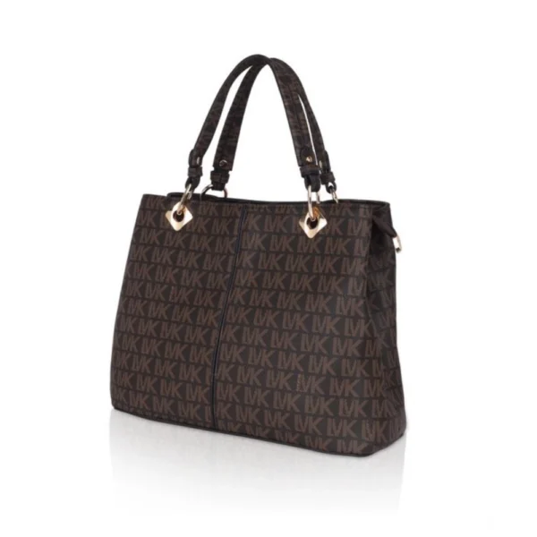 Women's Faux Leather Printed Handheld Bag (Brown) - Image 6