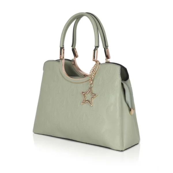 Women's Faux Leather Printed Adjustable Long Belt Handbag (Green) - Image 6