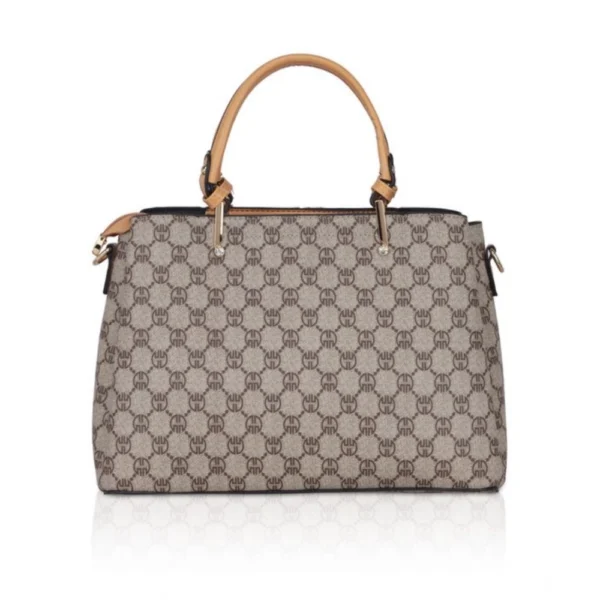 Women's Faux Leather Printed Handbag (Camel) - Image 4
