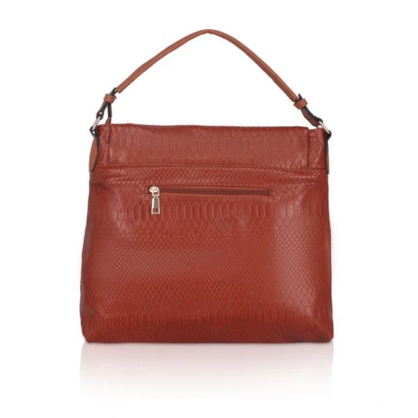 Women's Faux Leather Textured Sling Bag (Brown ) - Image 4