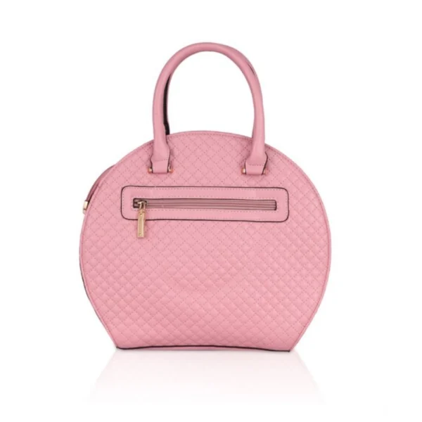 Women's Faux Leather Printed Adjustable Long Belt Handbag (Pink) - Image 4