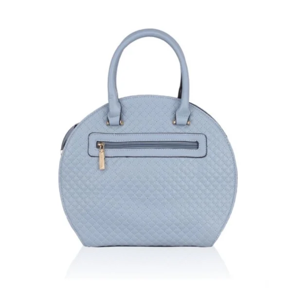Women's Faux Leather Printed Adjustable Long Belt Handbag (Blue) - Image 2