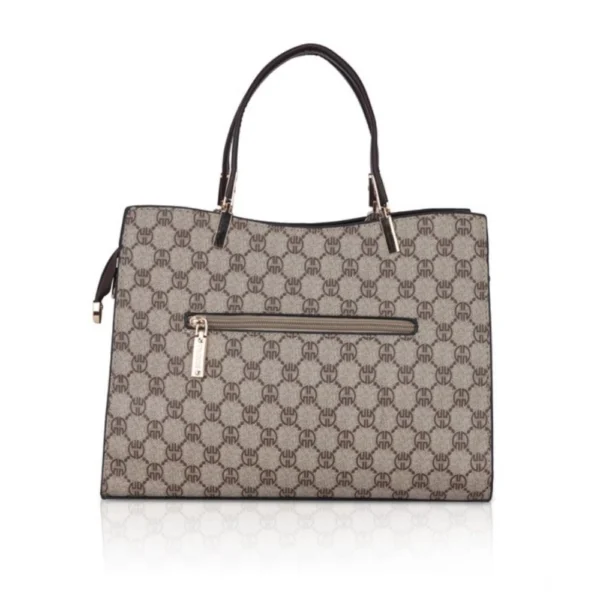 Women's Faux Leather Printed Handbag (Coffee) - Image 4