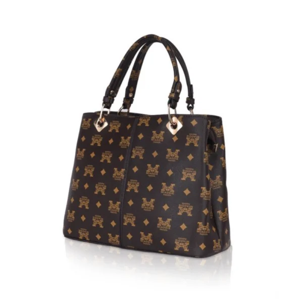 Women's Faux Leather Printed Handheld Bag (Brown ) - Image 4