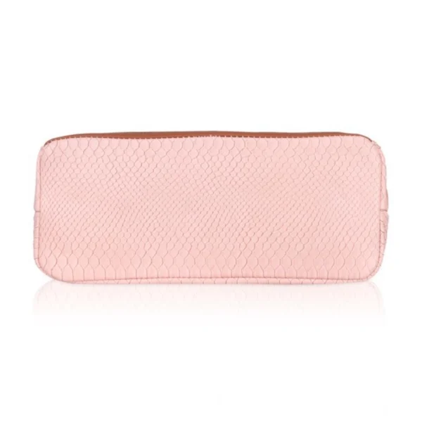 Women's Faux Leather Printed Tote Bag (Pink) - Image 3