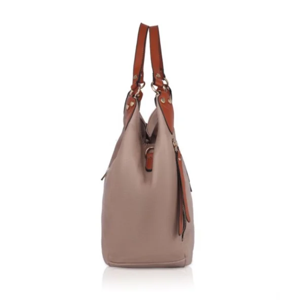 Women's Faux Leather Solid Tote Bag (Multi) - Image 5
