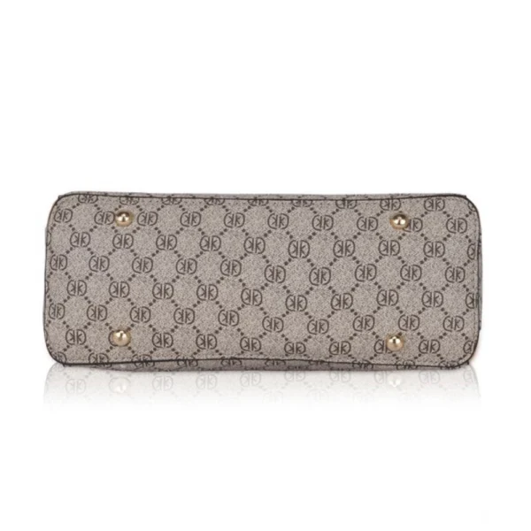 Women's Faux Leather Printed Handbag (Camel) - Image 3