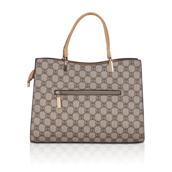 Women's Faux Leather Printed Handbag (Camel) - Image 4