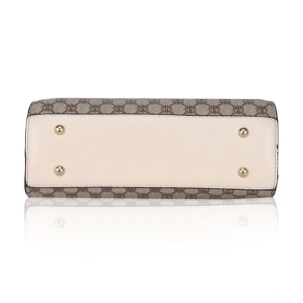 Women's Faux Leather Printed Handbag (Beige) - Image 3