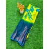 Women's Chiffon Printed Saree With Unstitched Blouse (Green, 5-5 Mtrs)