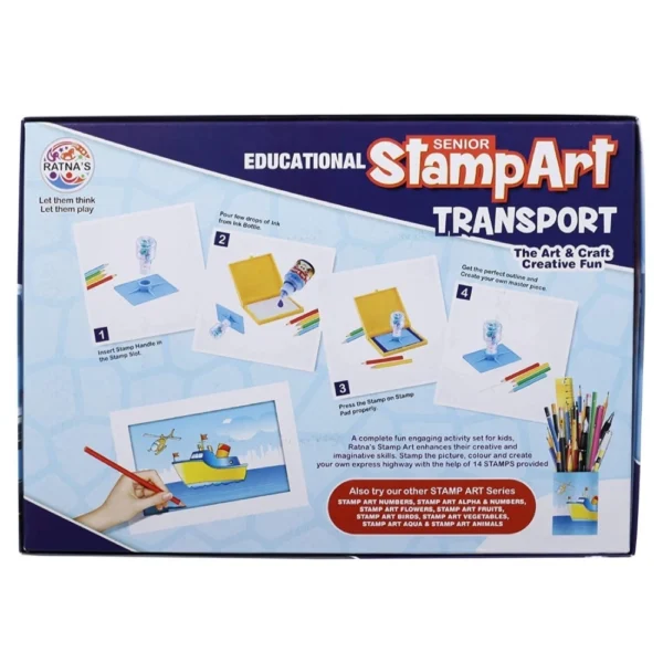 Stamp Art-Transport | Plastic | Educational Kids Collections>Toys | 4+ Years - Image 2