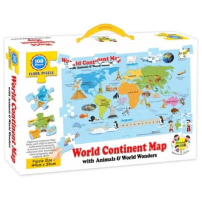 World Continent Map | Cardboard | Educational Kids Collections>Toys | 3+ Years