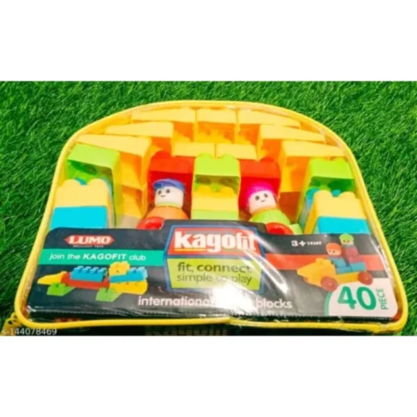 40_Pcs Set Blocks | Plastic | Educational Kids Collections>Toys | 3+ Years - Image 4