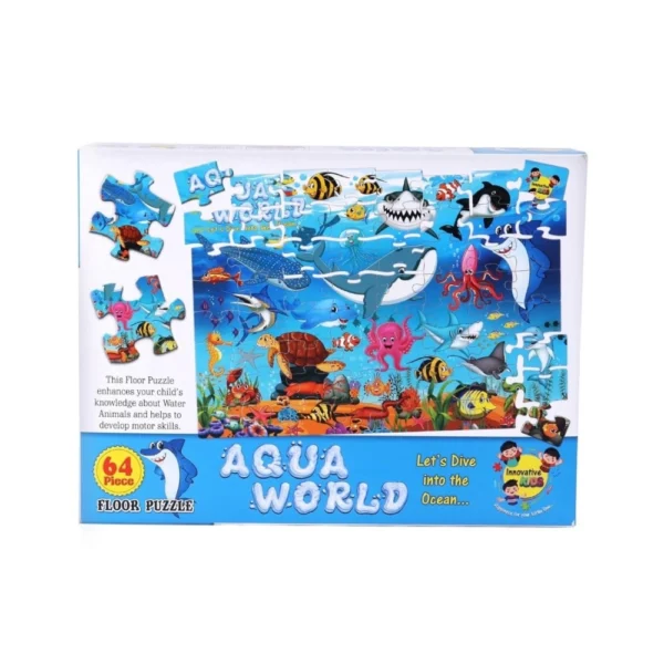 64_Pcs Set Aqua World Puzzle | Cardboard | Educational Kids Collections>Toys | 4+ Years - Image 3
