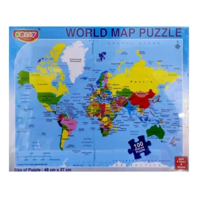 World Map Puzzle | Cardboard | Educational Kids Collections>Toys | 3+ Years