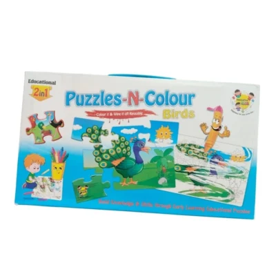2 In 1 Puzzle & Colors Birds |   Cardboard  |   Educational Kids Collections>Toys| 3+ Years