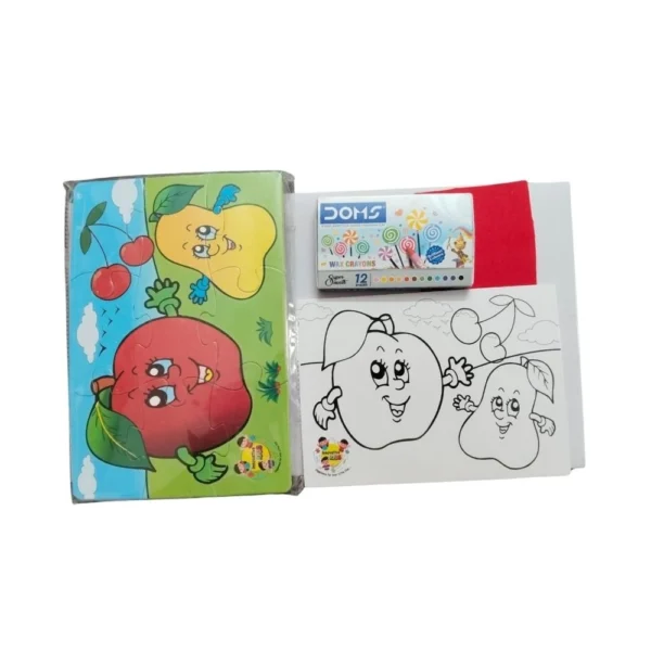 2 In 1 Puzzle & ColorsFtruit |   Cardboard  |   Educational Kids Collections>Toys| 3+ Years - Image 3
