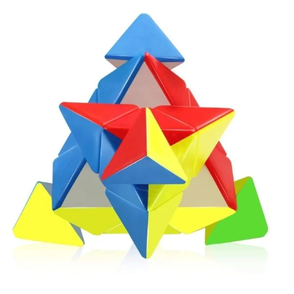 Pyramid Cube 3x3 High Speed Stickerless Triangle Pyraminx Puzzle Cube  | Plastic | Creative Kids Collections>Toys | 5+ Years - Image 2